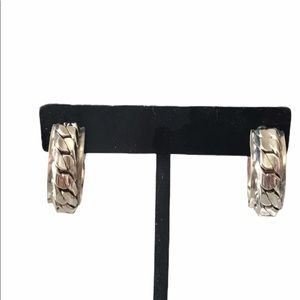 Vogue Vintage Industrial Silver Screw Tighten Earrings